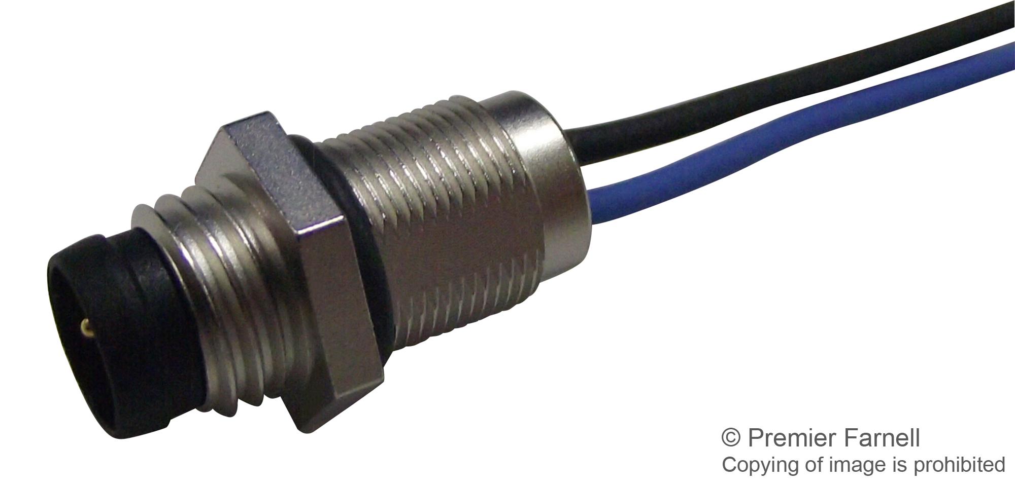 2120958-1 SENSOR CONNECTOR, M8, PLUG, 3POS, PANEL TE CONNECTIVITY