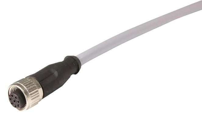 21 34 850 0882 010 SENSOR CORD, 8P, M12 RCPT-FREE END, 1M HARTING
