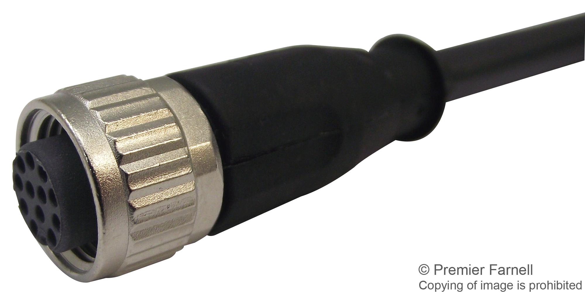 21 34 850 0C78 010 SENSOR CORD, 12P, M12 RCPT-FREE END, 1M HARTING