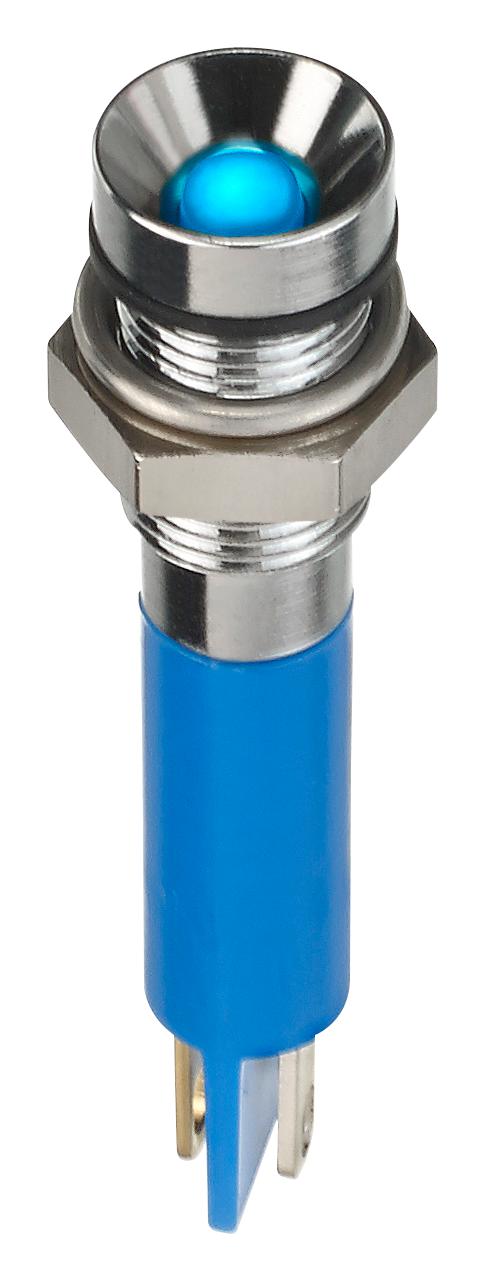 Q6R1CXXB24E LED INDICATOR, PANEL, 6MM, BLUE, 24VDC APEM