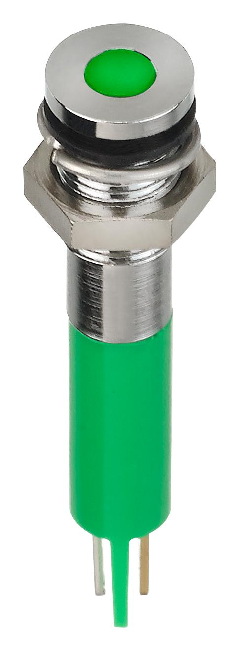 Q6F1CXXG12E LED INDICATOR, PANEL, 6MM, GREEN, 12VDC APEM