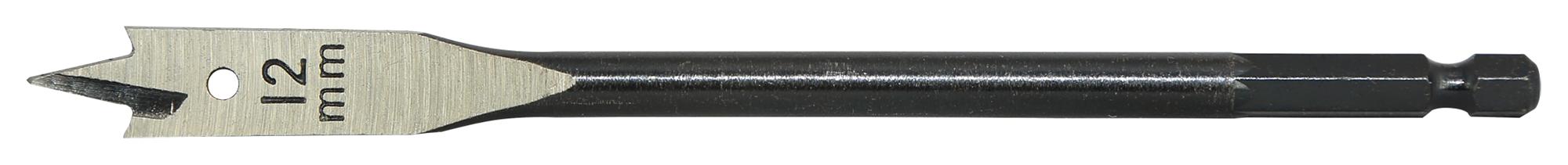 T2942-12 FLAT DRILL BIT, E6.3 DRIVE, 12MM, 160MM CK TOOLS