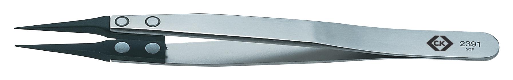 T2391 ESD TWEEZER, FINE TIP, 130MM CK TOOLS