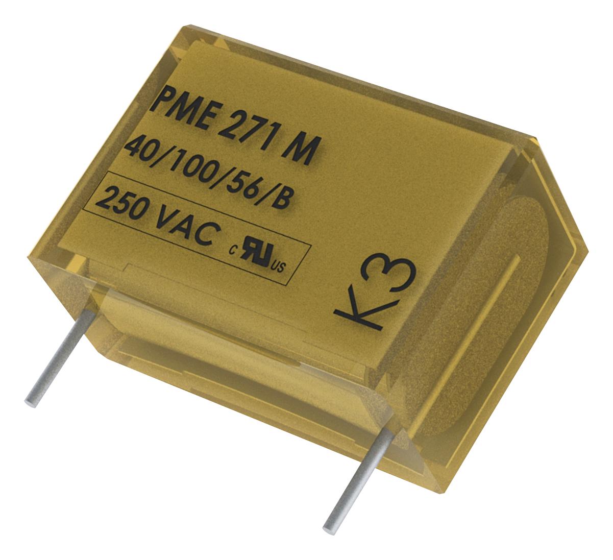 PME271MD6220KR30 CAP, 0.22µF, 10%, PAPER, RADIAL KEMET