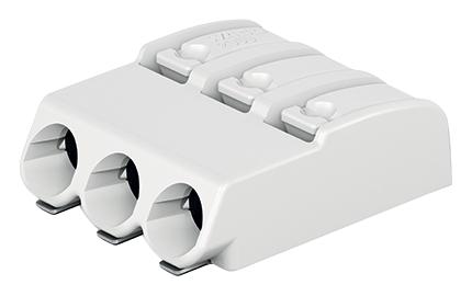 2060-453/998-404 TERMINAL BLOCK, WIRE TO BRD, 3POS, 18AWG WAGO