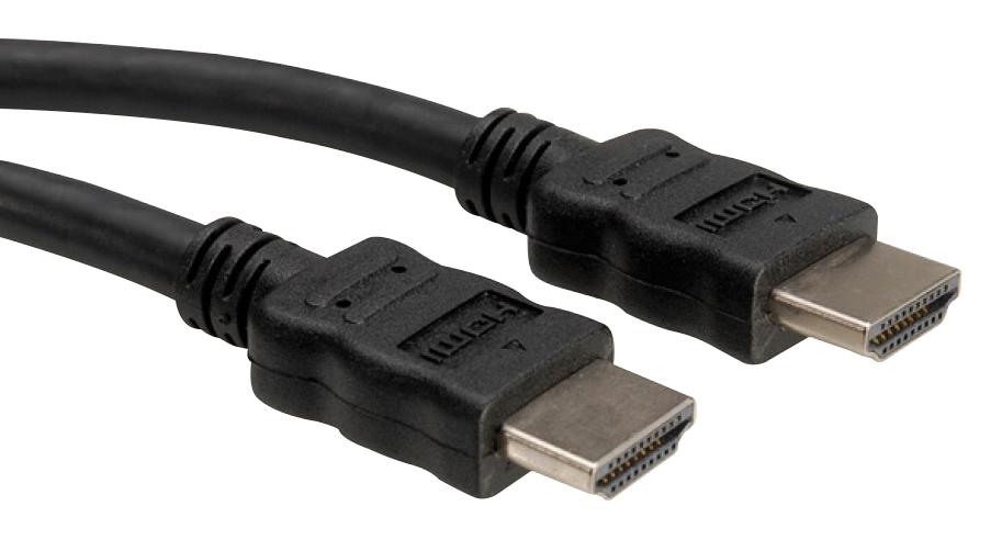 11.04.5732 AUDIO/VIDEO CABLE, HDMI A PLUG, 2M, BLK ROLINE