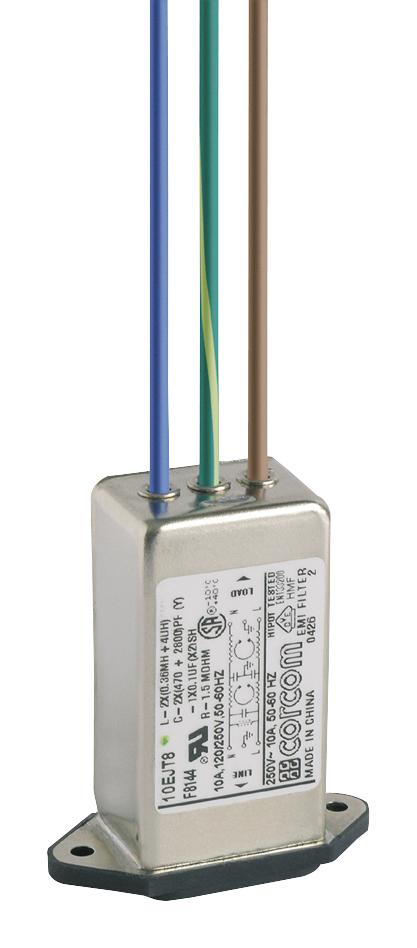15EJT8 POWER LINE FILTER, 15A, 430UA, 250VAC CORCOM - TE CONNECTIVITY