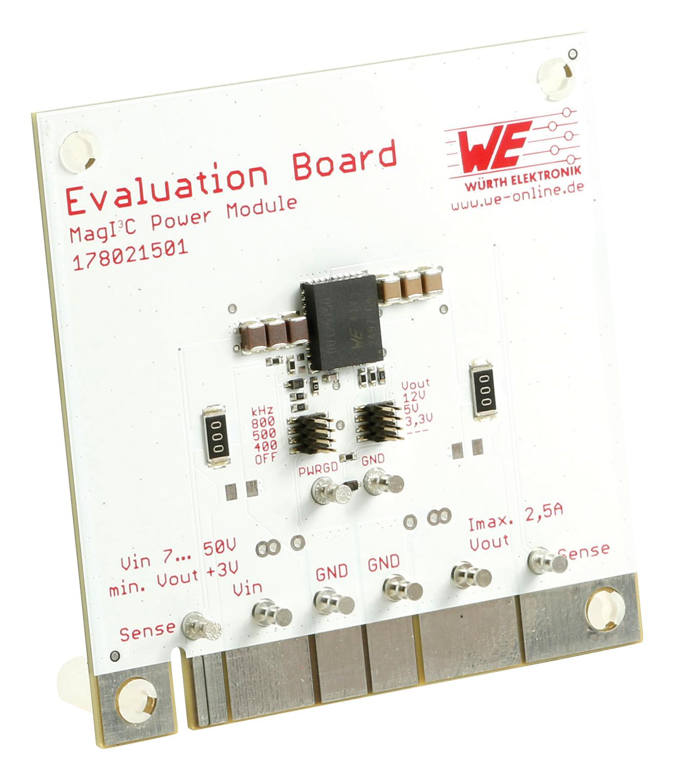 178021501 EVALUATION BOARD, ADJ SYNC BUCK REG WURTH ELEKTRONIK