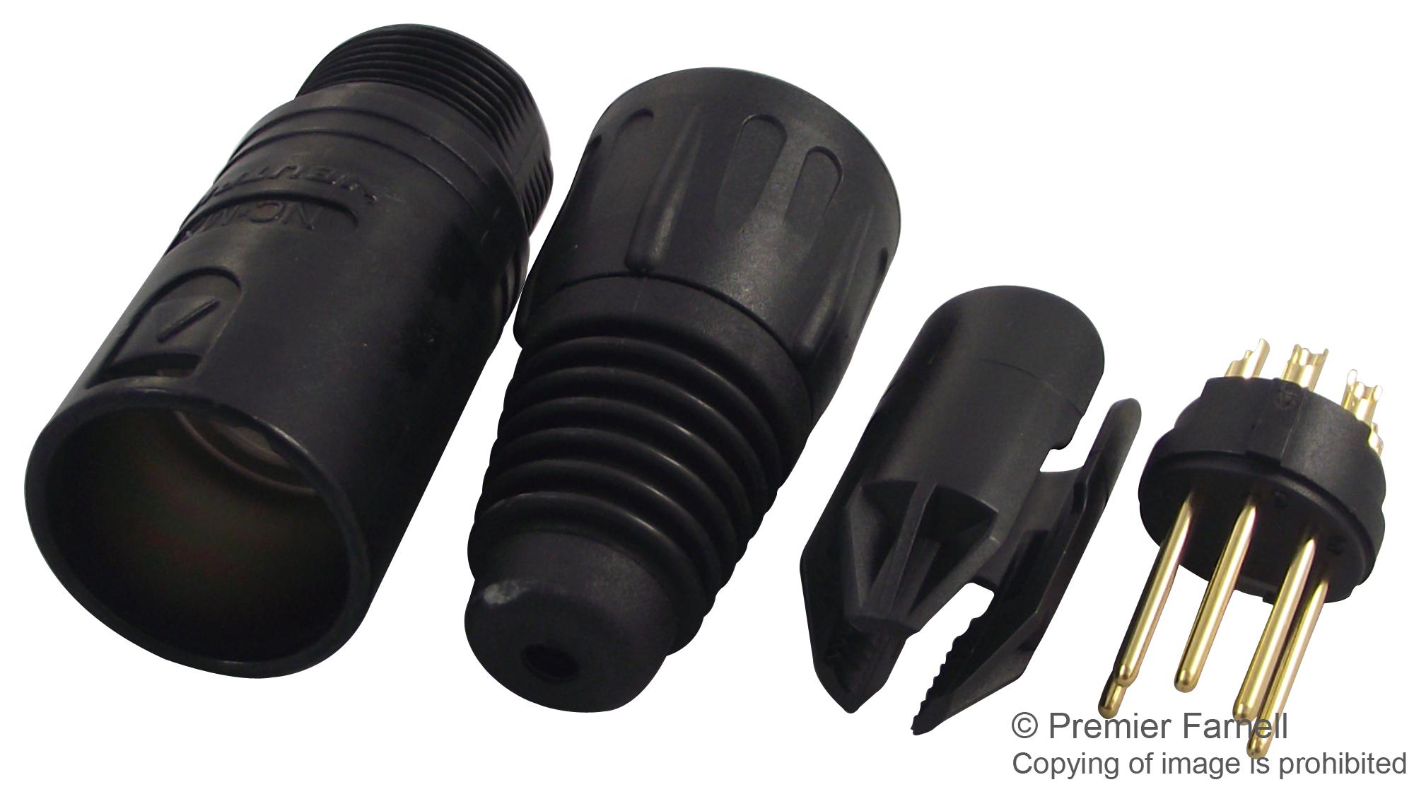 NC5MXB PLUG, XLR, FREE, BLACK, 5POLE NEUTRIK