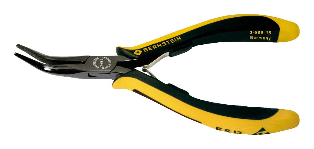 3-689-15 SNIPE NOSE PLIER, ANGLED, 145MM BERNSTEIN WERKZEUGFABRIK