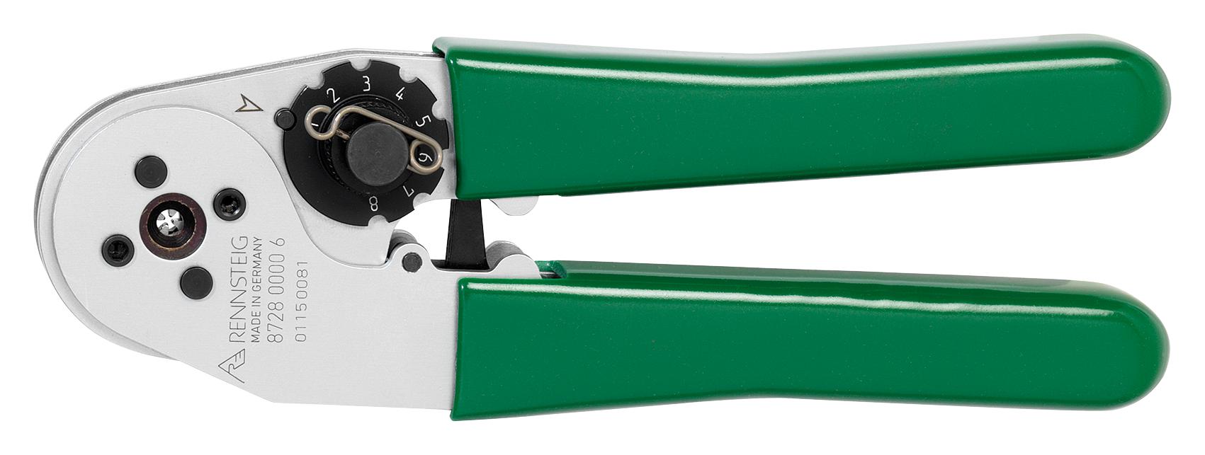 8728 0000 6 4/8 INDENT SELECTOR CRIMP TOOL, 28-16AWG RENNSTEIG