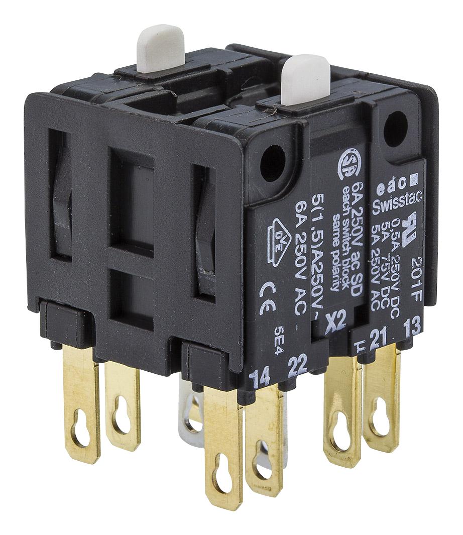 602F0000-00 CONTACT BLOCK 2NO 2NC BLACK ELEMENTS EAO