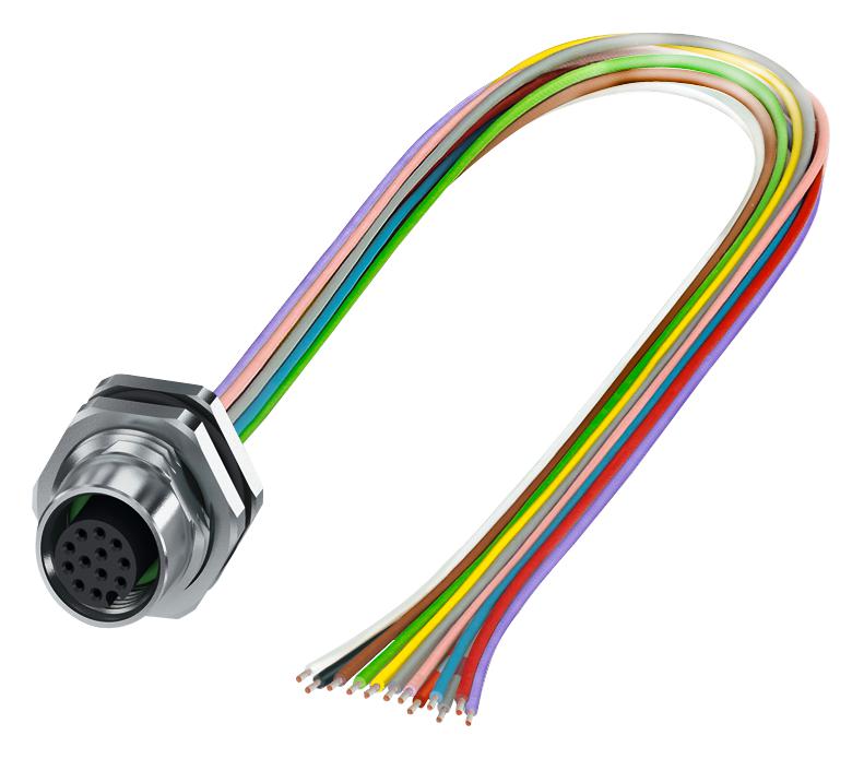 1411589 SENSOR CORD, 12P, SKT-FREE END, 0.5M PHOENIX CONTACT
