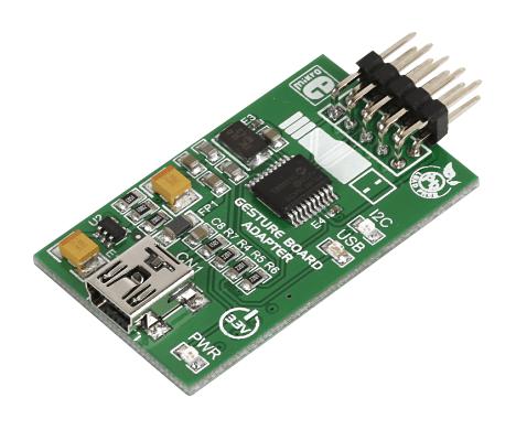 MIKROE-1973 USB ADAPTER, MGC3130 GESTURE BOARD MIKROELEKTRONIKA