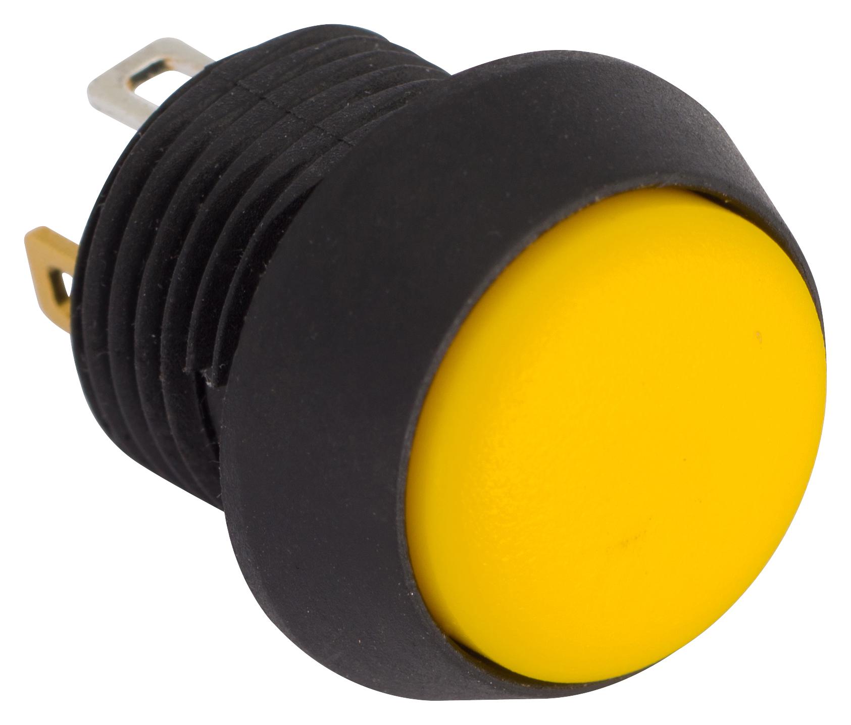 FL13LY5 PUSHBUTTON SWITCH, SPST-NO, YELLOW EOZ