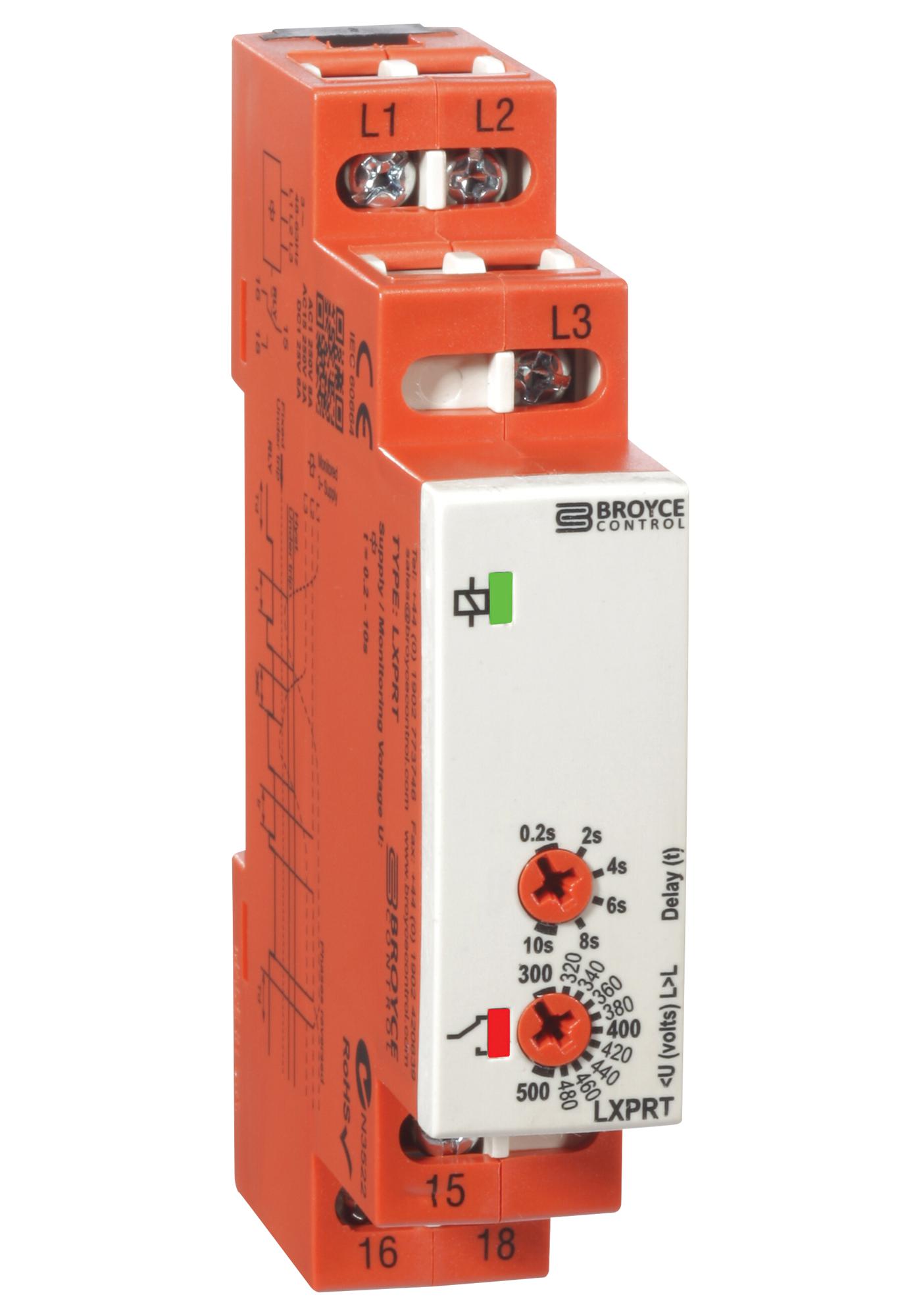 LXPRT 300-500V RELAY,UNDER V/SEQ/LOSS, 3PHASE BROYCE CONTROL