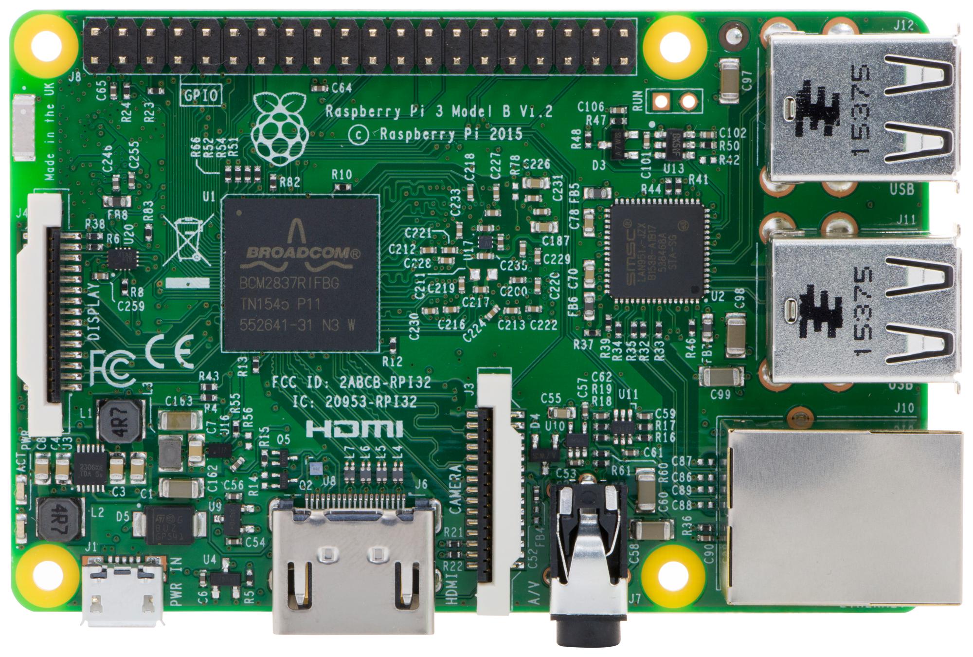 RASPBERRYPI3-MODB-1GB SBC, RASPBERRY PI 3 - MOD B, 1GB RAM RASPBERRY-PI