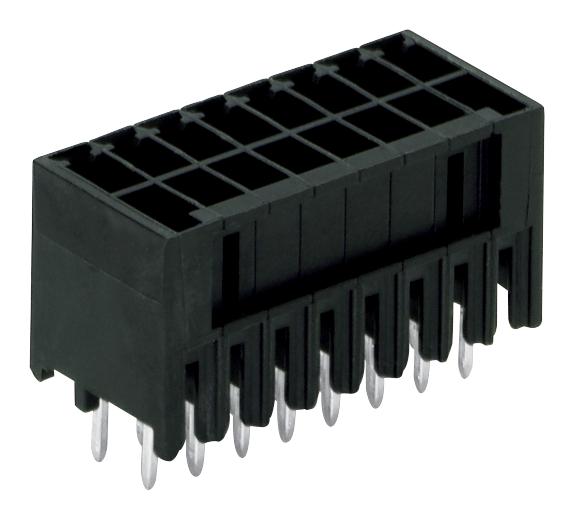 713-1406 TERMINAL BLOCK, HEADER, 12POS, VERT, BLK WAGO