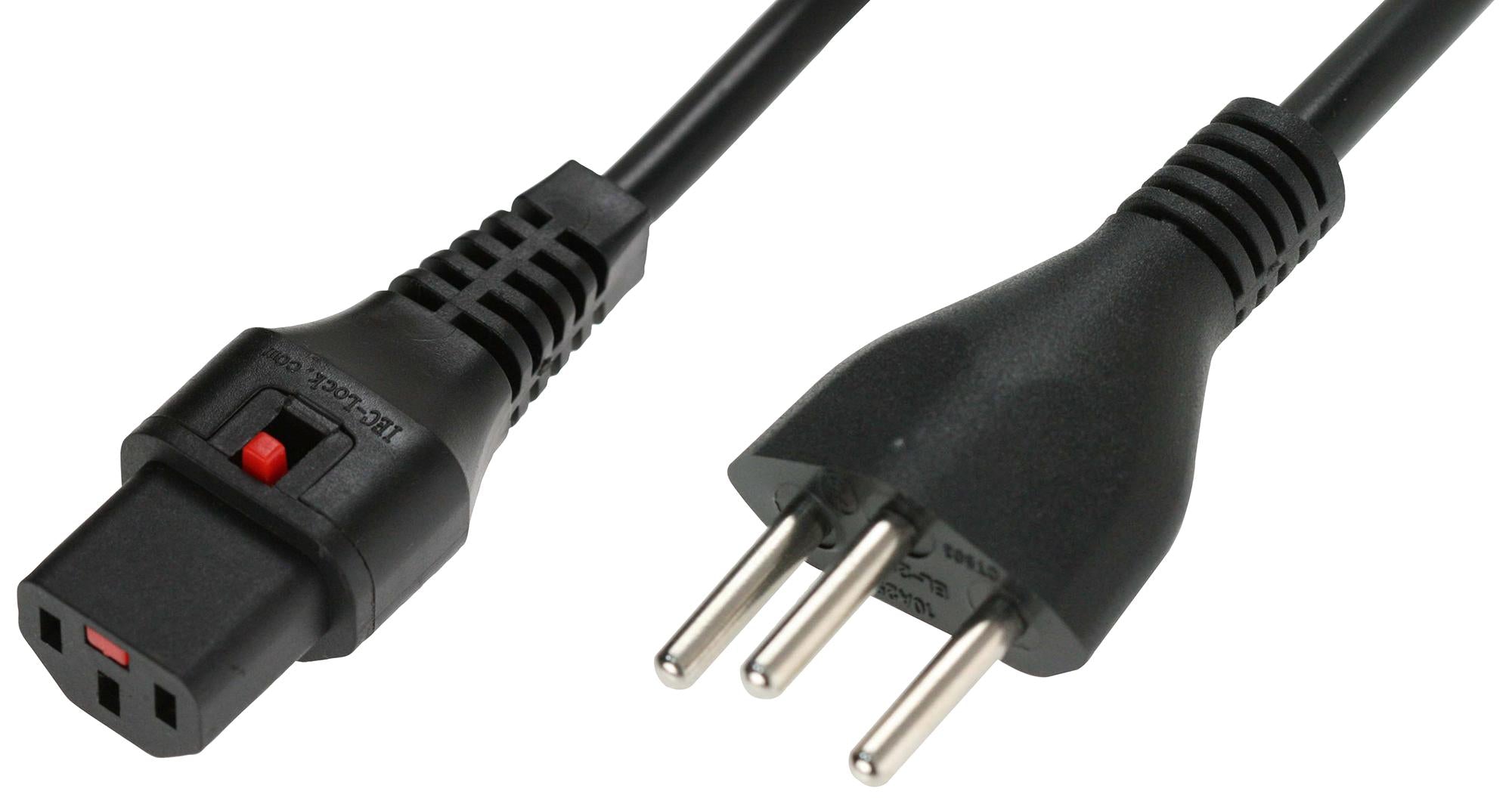 IL13-CH1-H05-3100-200 POWER CORD, IEC C13-SWISS PLUG, 2M, 10A SCHAFFNER