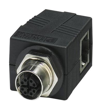 1404548 ADAPTER, M12 XCODE PLUG-RJ45 JACK, 8POS PHOENIX CONTACT