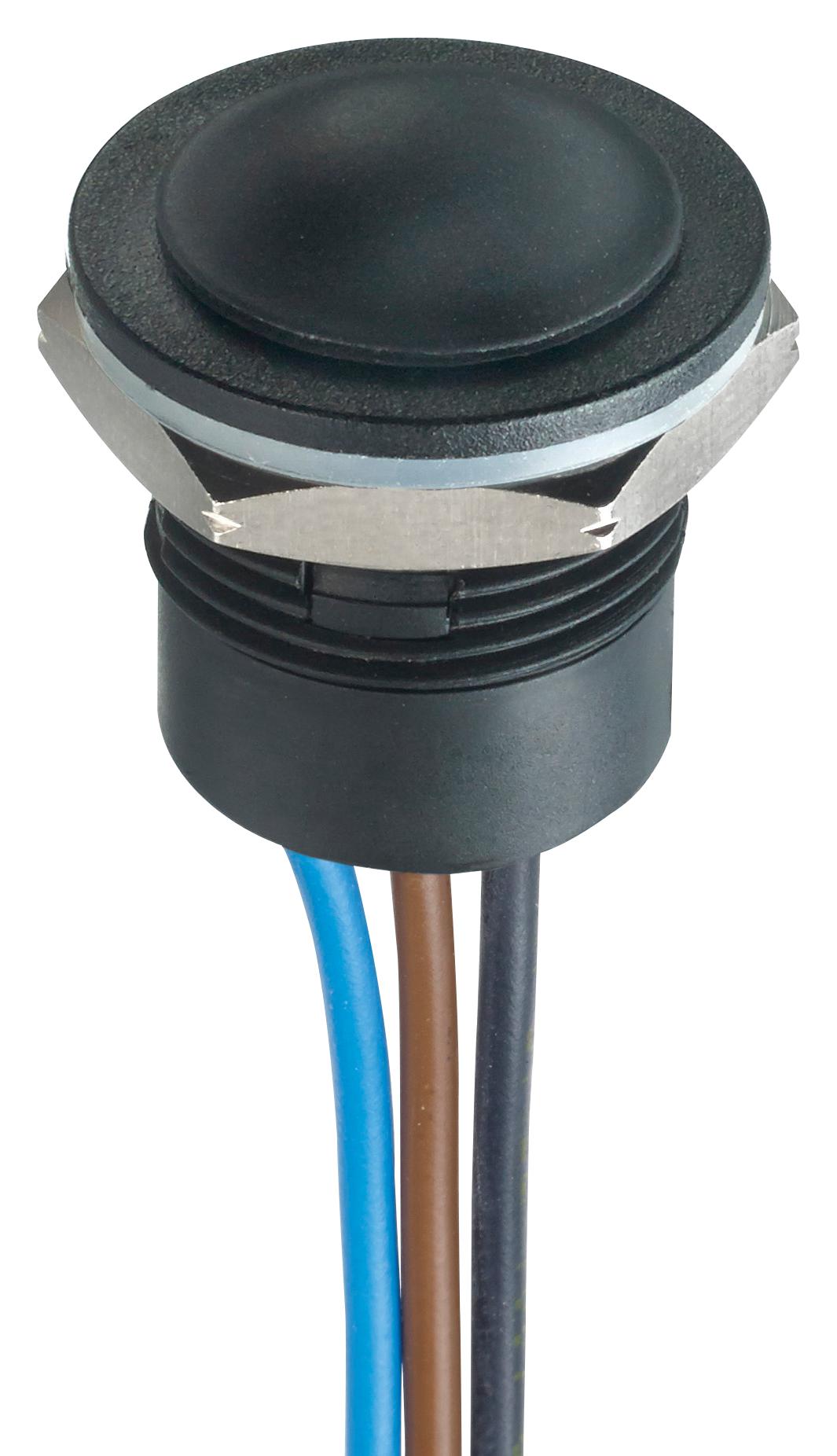 IAR5F1200 PB SWITCH, SPDT, 2A, 24VDC, WIRE LEADED APEM