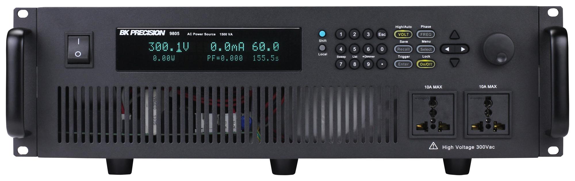 BK9805 AC POWER SUPPLY, 1CH, 300VRMS, 6A, PROG B&K PRECISION