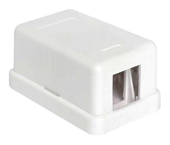 KH1 KEYSTONE HOUSING, 1PORT, ABS, WHT TUK