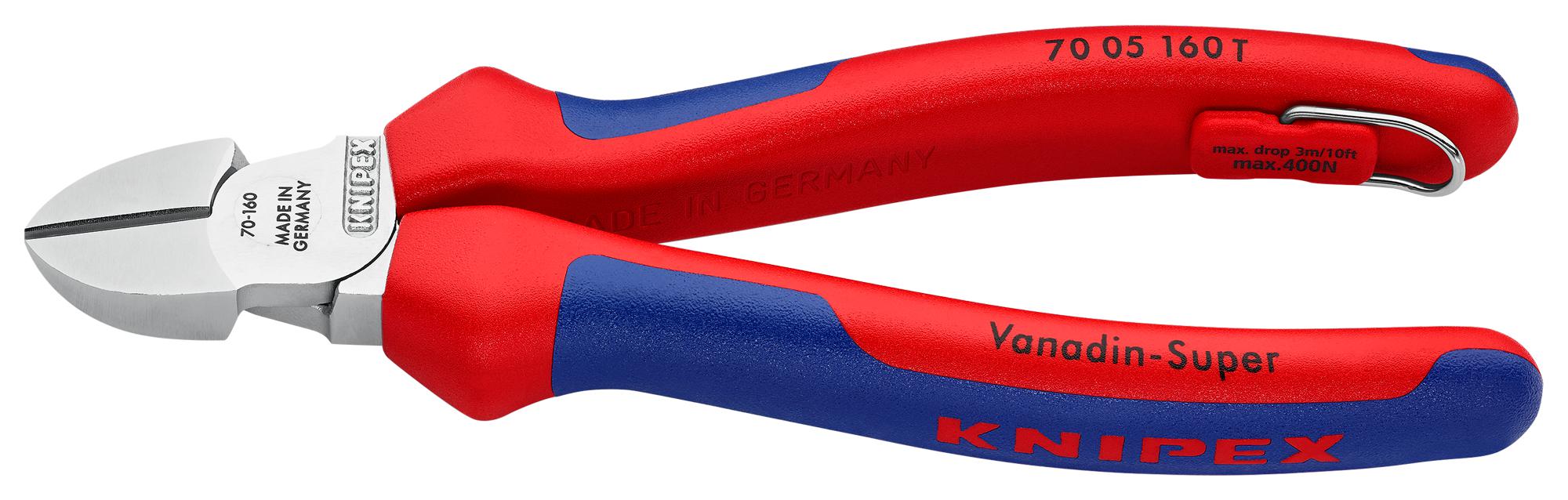 70 05 160 T DIAGONAL CUTTER, 160MM, 4MM CUT CAPACITY KNIPEX