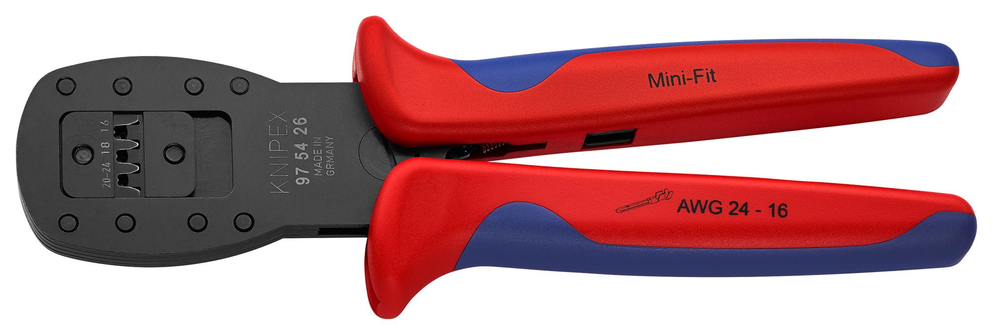 97 54 26 CRIMPING PLIER, 20-16AWG, MICRO PLUG KNIPEX