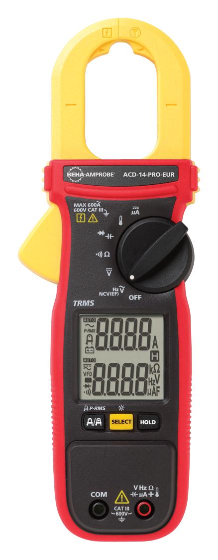 ACD-14-PRO-EUR DMM, CLAMP, HVAC, 600V, 600A, AUTO, TRMS BEHA-AMPROBE