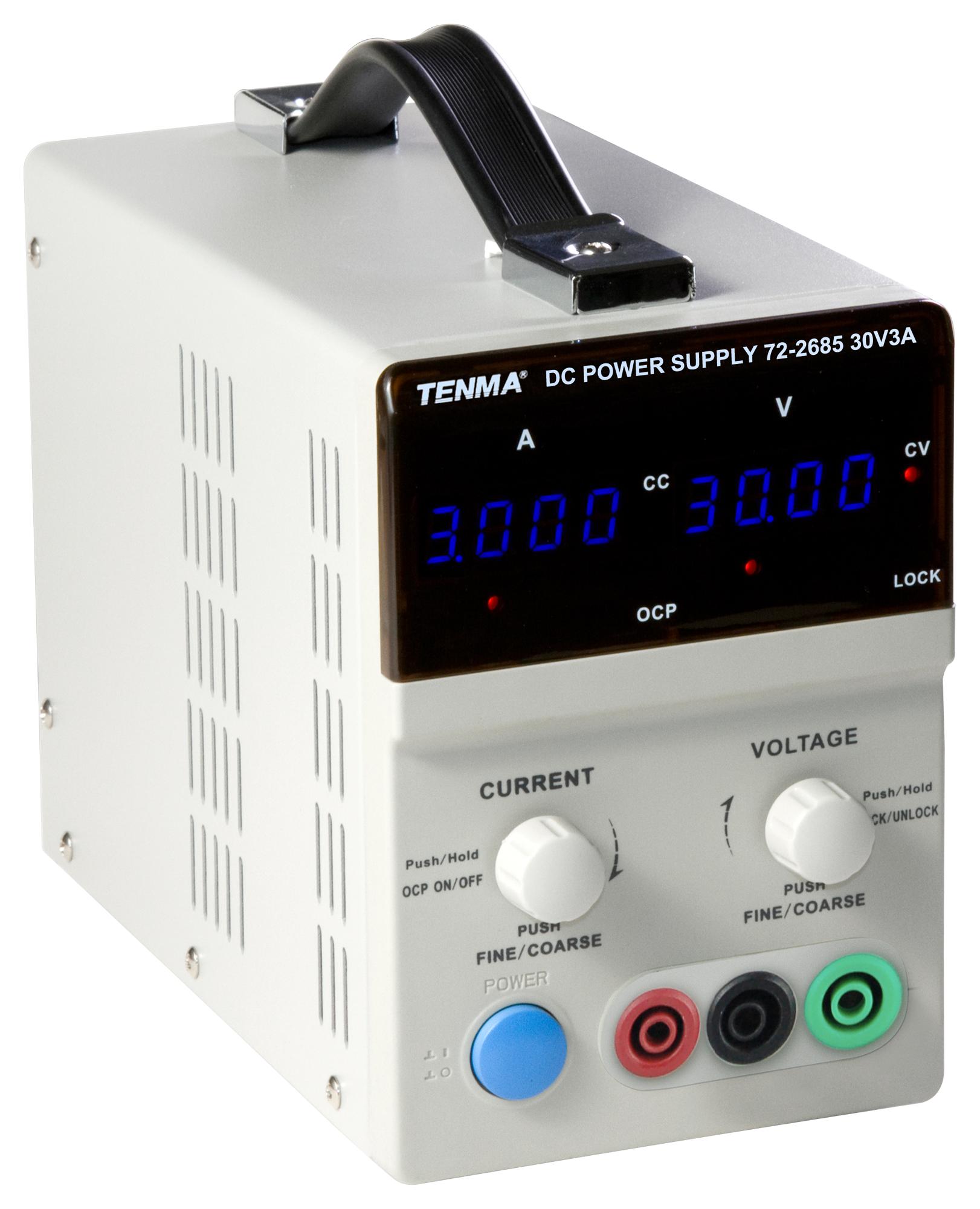 72-2685 BENCH POWER SUPPLY, 1-CH, 30V, 3A, ADJ TENMA