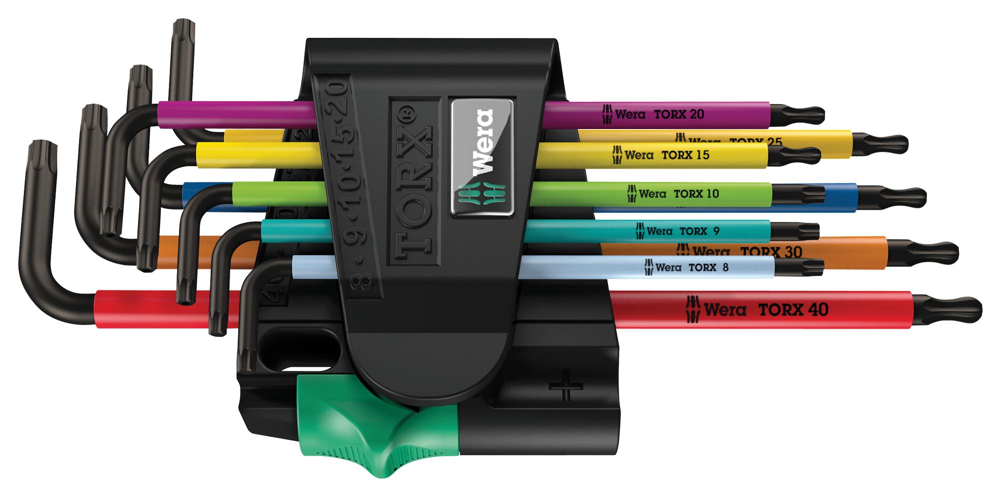 967 SPKL/9 TORX SET, L-KEY, 9PC WERA