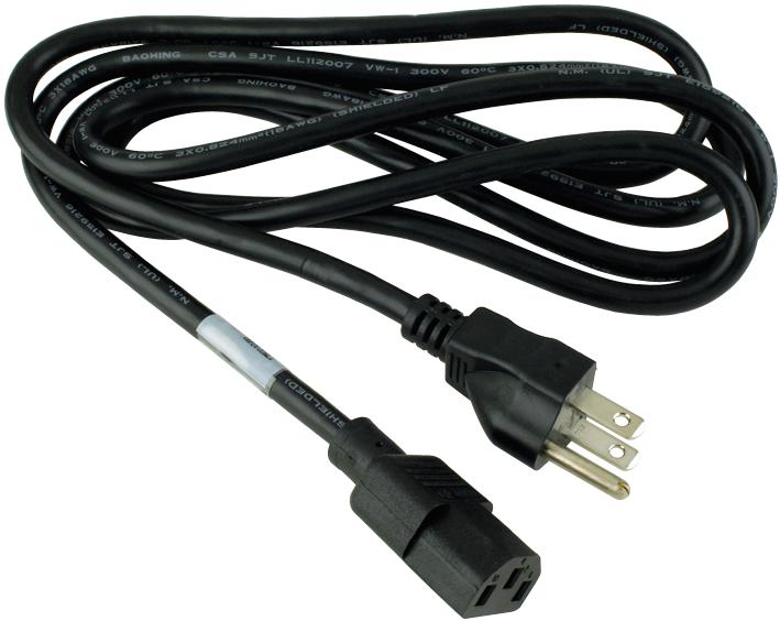 17600 POWER CORD, NEMA 5-15P/IEC 60320 C13, 2M VOLEX