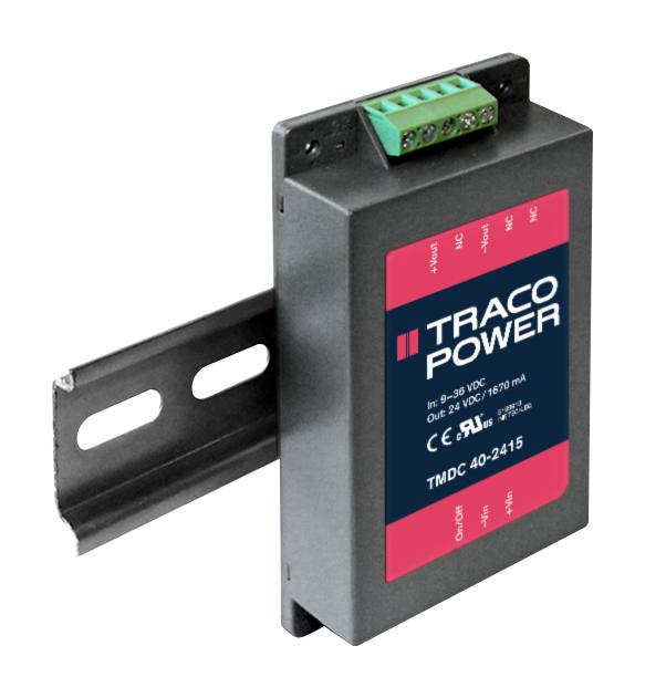 TMDC 40-4815 DC-DC CONVERTER, 24V, 1.67A, 40W TRACO POWER