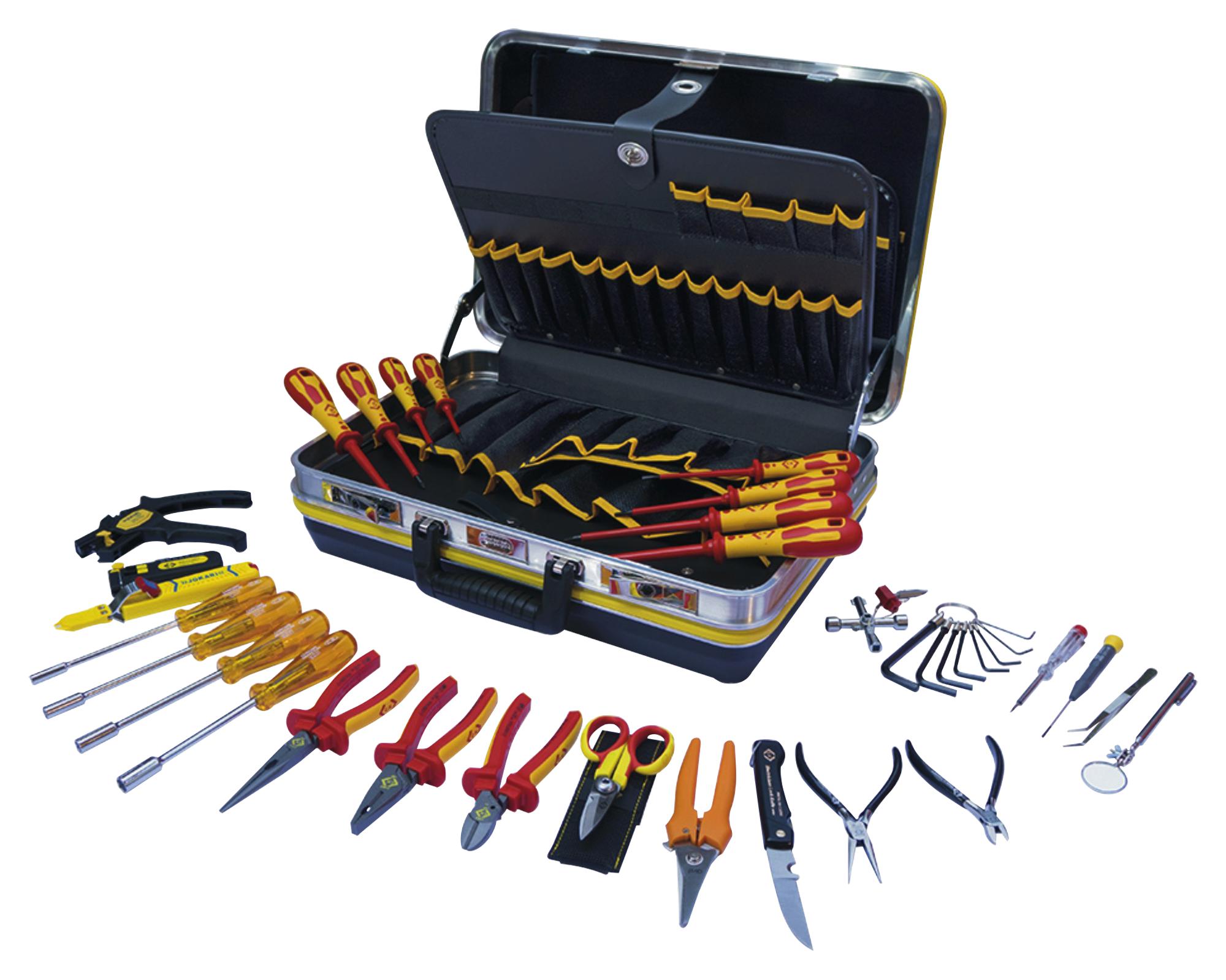 T1642 ELECTRONIC SERVICE CASE KIT, 29PC CK TOOLS