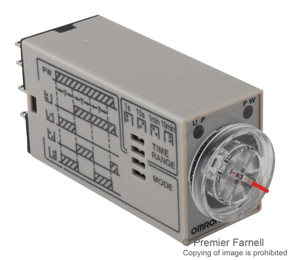 H3YN-2 AC200-230 MULTIFUNCTION TIMER, 0.1S-10MIN, DPDT OMRON