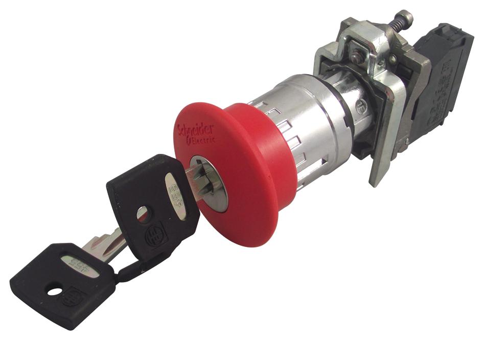 XB4BS9442 EMERGENCY STOP SWITCH, SPST-NC, 120VAC SCHNEIDER ELECTRIC