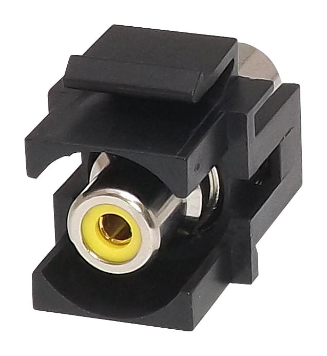 KRCAYWBK RCA KEYSTONE COUPLER, RECEPTACLE, BLK TUK