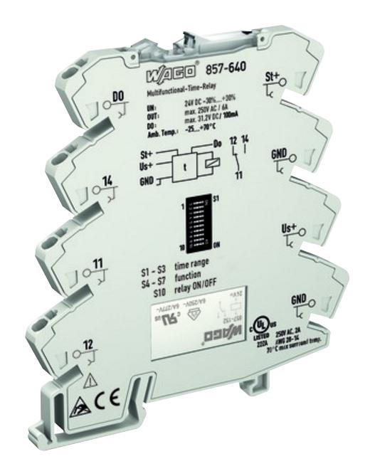 857-640 TIME DELAY RELAY, SPDT, 0.01S-100H, 24V WAGO