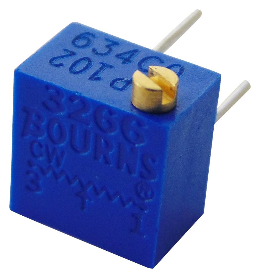 3266P-1-102LF TRIMMER, POT, 1K, 12TURN, TH BOURNS
