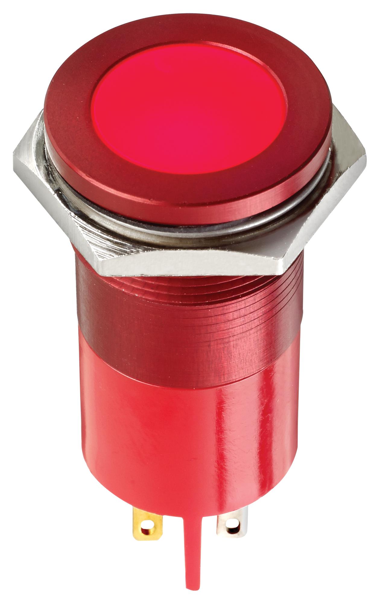 Q22F1ARXXSR24AE LED INDICATOR, PANEL, 22MM, RED, 24V APEM