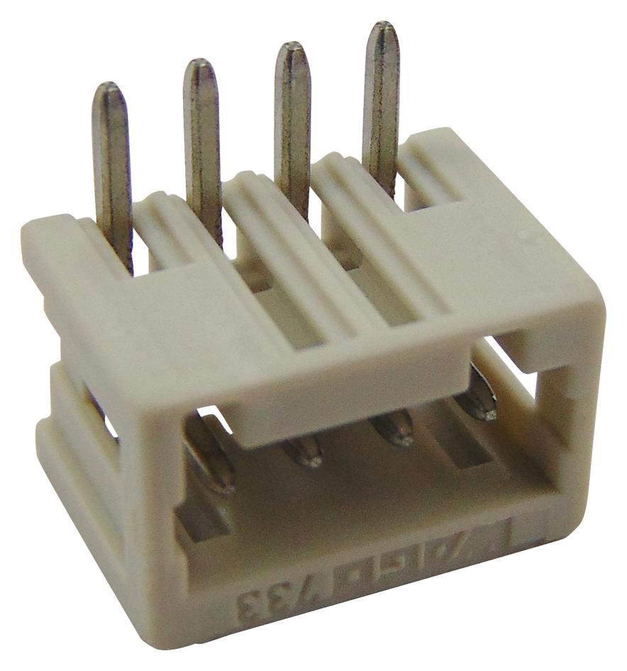 733-364 TERMINAL BLOCK, R/A, HEADER, 4POS, TH WAGO