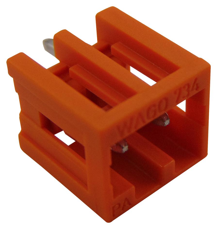 734-232 TERMINAL BLOCK, HEADER, 2POS, TH WAGO
