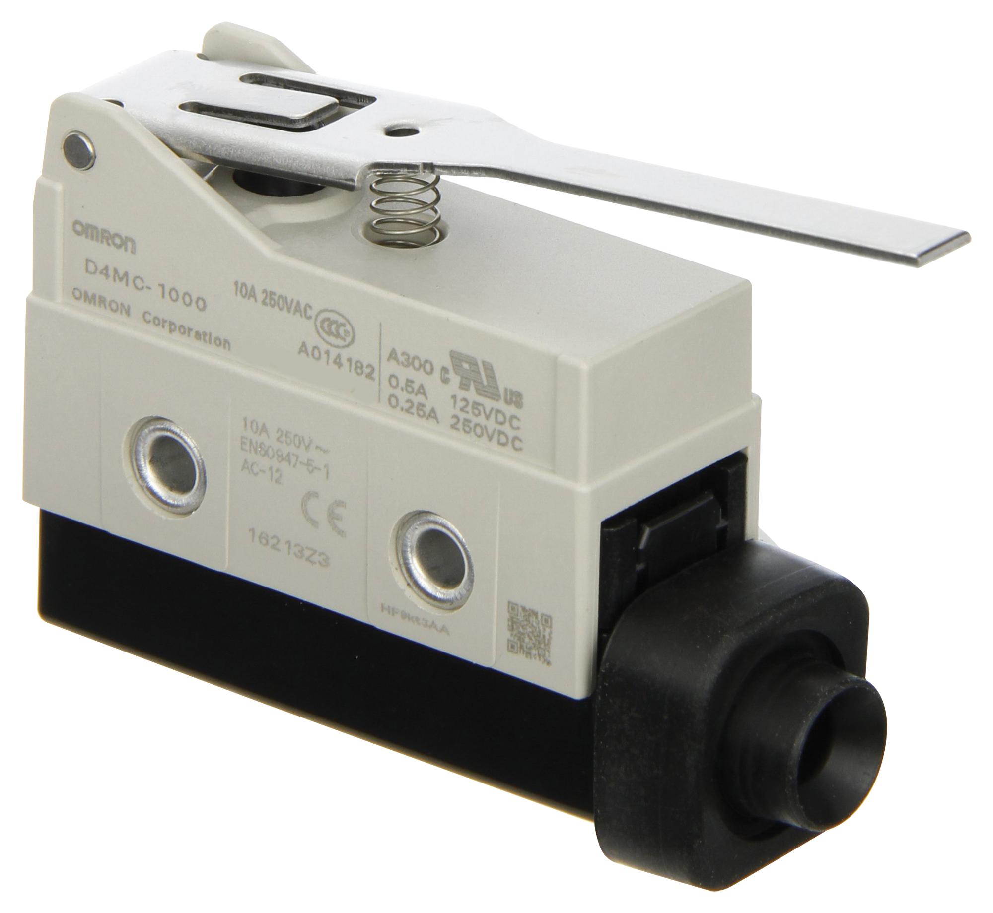 D4MC-1000 LIMIT SWITCH, SPDT, 10A, 250VAC, PANEL OMRON