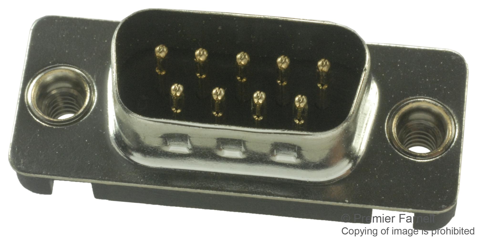 DE09-PA-M2 D SUB CONN, PLUG, DE, 9POS, THT MULTICOMP