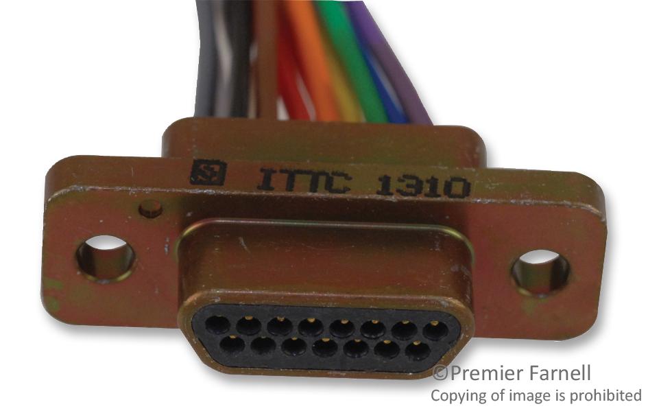 MDM-15PH003B MICRO D CONN, PLUG, 15POS, CRIMP ITT CANNON