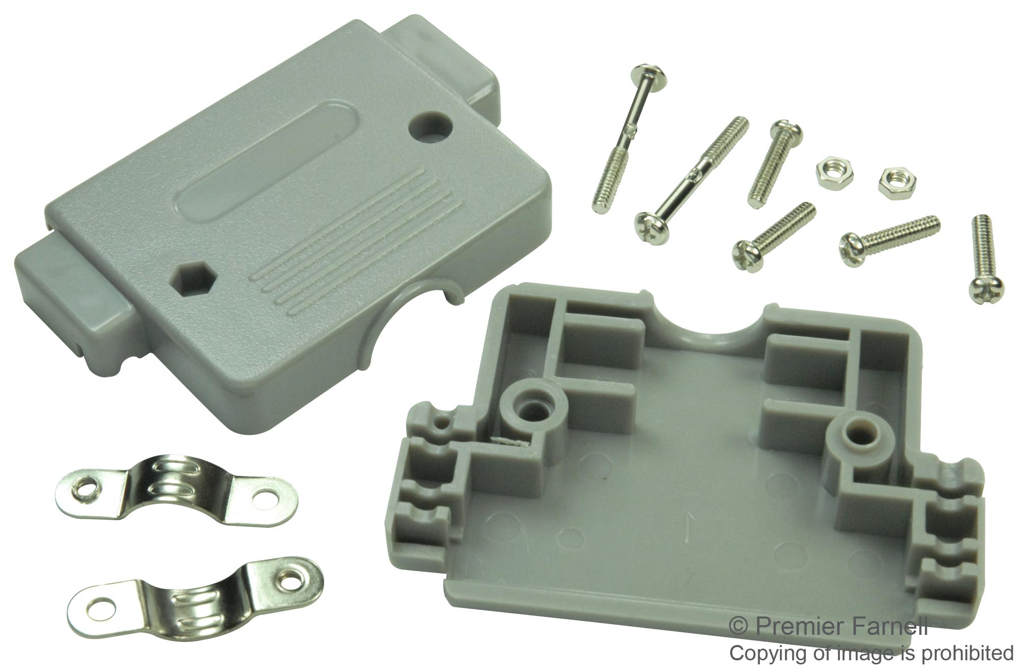 SPC15242 D SUB PLASTIC COVER, 180DEG, DD, ABS MULTICOMP