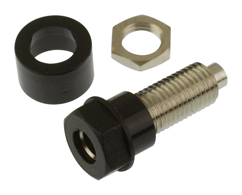 76-1664 TEST JACK, 36A, SOLDER, BLACK TENMA