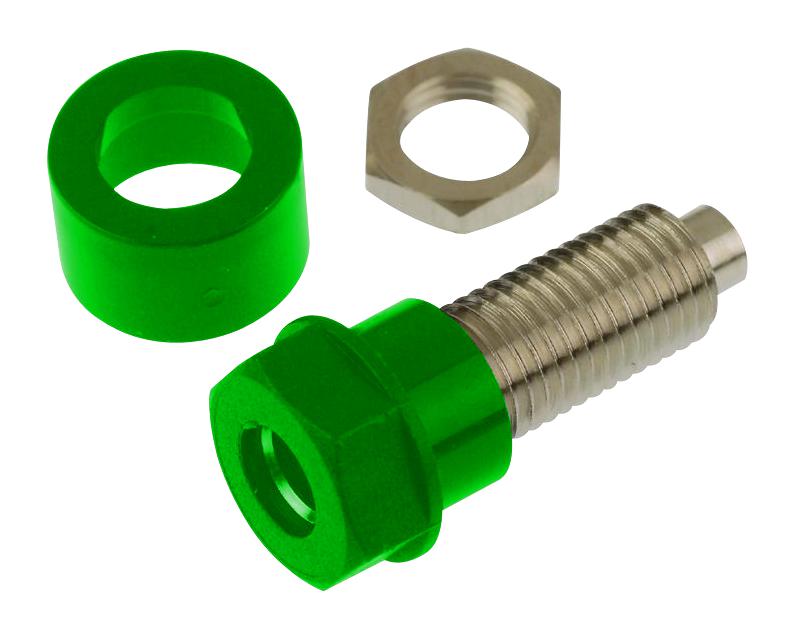 76-1462 TEST JACK, 36A, SOLDER, GREEN TENMA