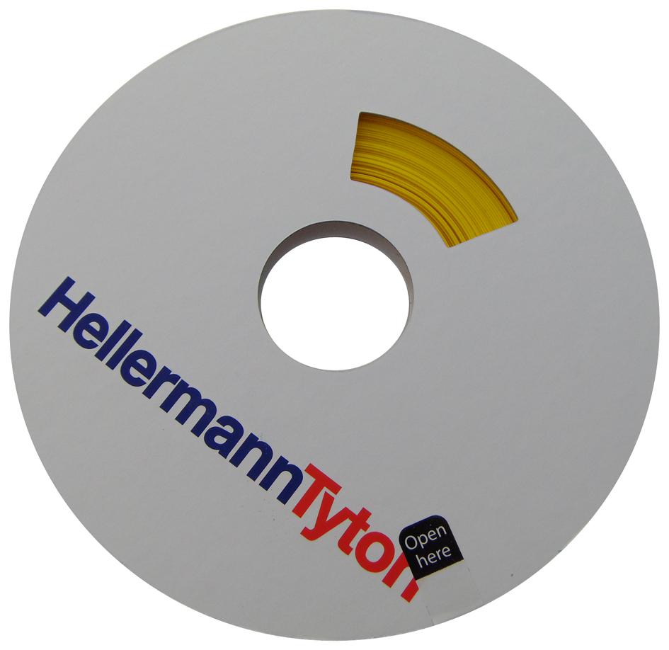 553-40350 HEAT-SHRINK TUBING, 3:1, 3MM, YELLOW HELLERMANNTYTON